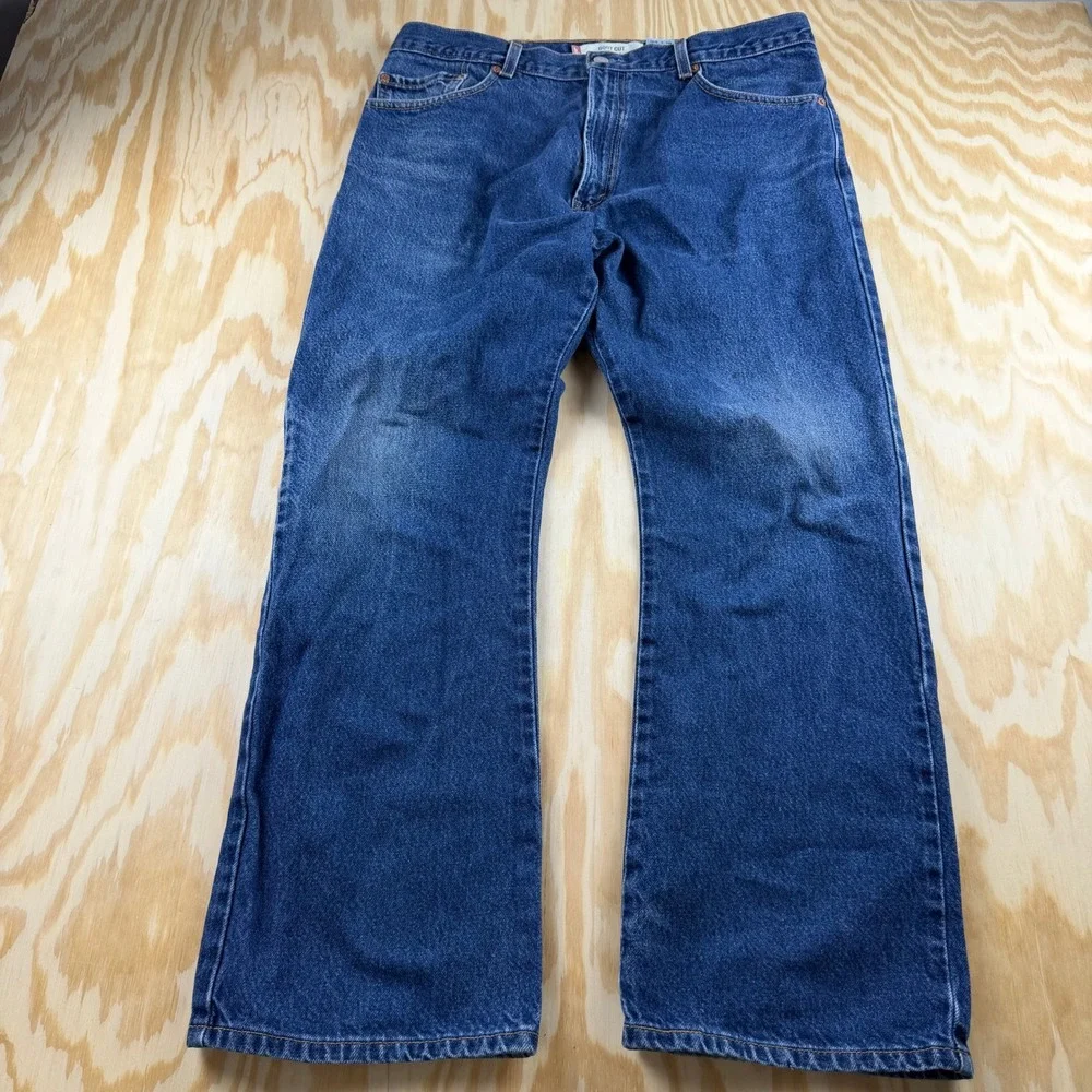 Levis 517 Mens Boot Cut Jeans Blue Denim Medium Wash W38 L30 Cotton